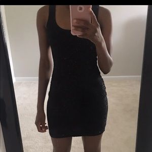 Guess little black dress cocktail size 0 extra small lace